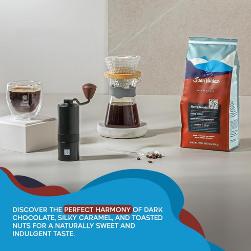 100% 16 oz 454 Juan Valdez Sierra Nevada Whole Bean Coffee | Colombian Coffee | Single Origin with Notes of Chocolate