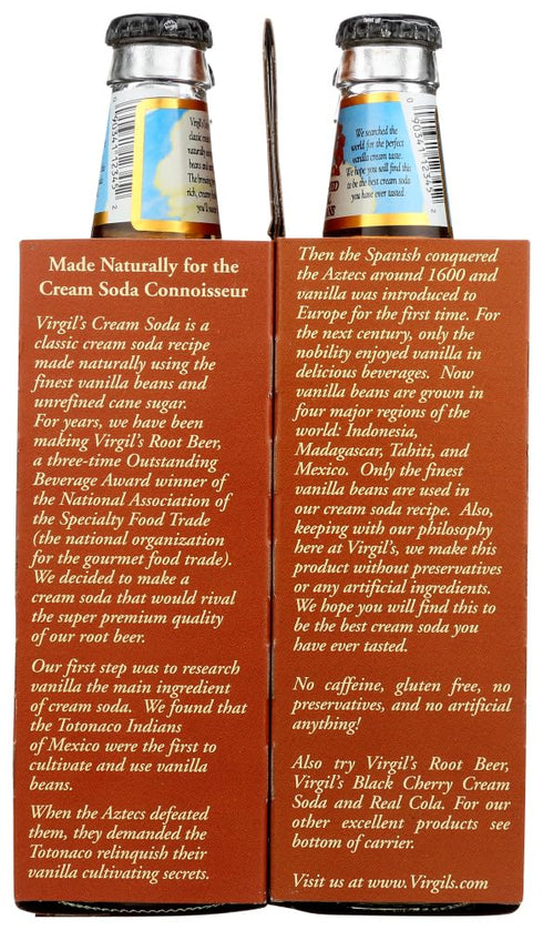 4 pack (Pack 2) Virgil's Cream Soda - per