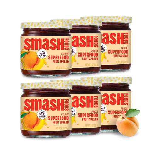 Smash Foods Apricot Jam Superfood Spread 6 Jars with No Added Sugar