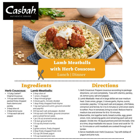 12 oz. (Pack 6), Casbah Original Couscous of Perfect to Make Easy and Flavorful Side Dishes, Vegan and Vegetarian