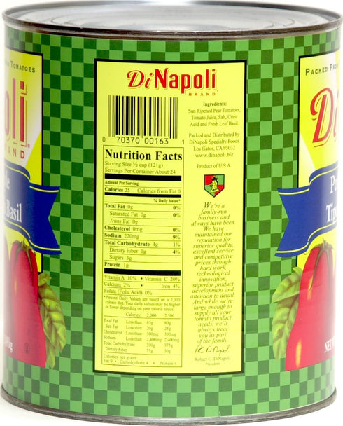Di Napoli 102 oz DiNapoli San Marzano Style Plum Tomatoes