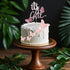 ALISSAR New Double Sided Rose Gold Butterfly Baby Shower Cake Topper Set, It's A Girl Cake Topper & 16 Pink Butterflies
