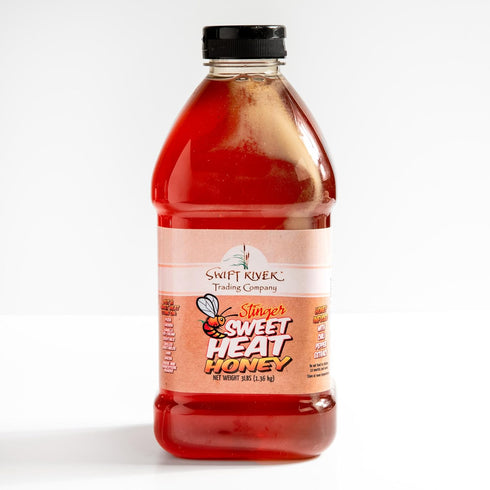 Swift River Trading Company Swift River Stinger Sweet Heat Honey - 3 lb Squeeze Bottle, Premium