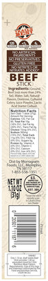 1.1oz 16 Count (6 inch Trail's Best Beef Sticks Tubs sticks made with all beef)