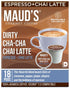 Maud's Espresso Chai Tea Pods Single Serve, 18ct | Dirty Cha-Cha Chai Tea Latte K Cups | 100% California Blended Tea