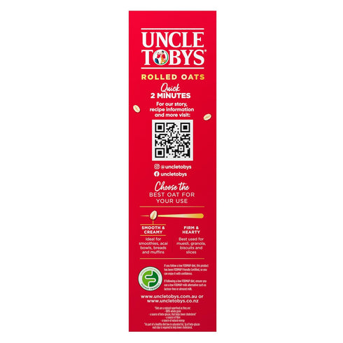 UNCLE TOBYS 2 1kg Quick Minute Oats