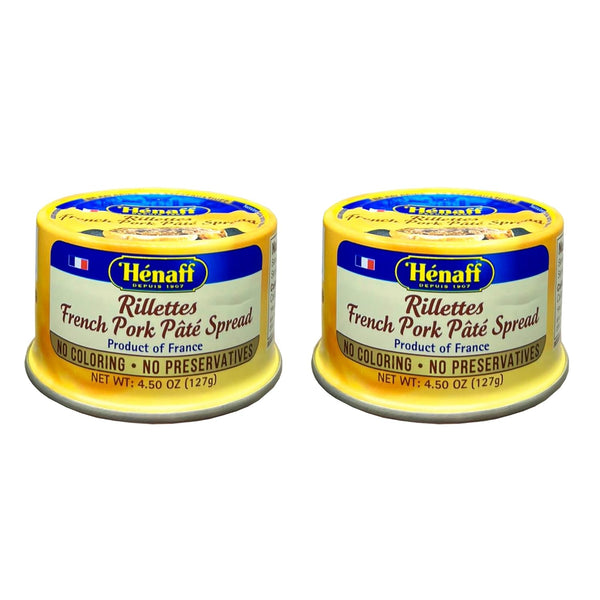 Hnaff Henaff French Imported Rillettes Pork Pate Spread (2 Pack, Total of 9oz)