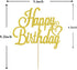Gold Glitter Happy Birthday Cake Topper, Celebrating Birthday Anniversary Party Decorations Supplies for Women, Men,
