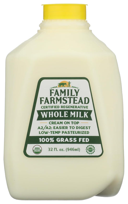 Family Farmstead Dairy Organic Whole A2 Milk, 32 FZ