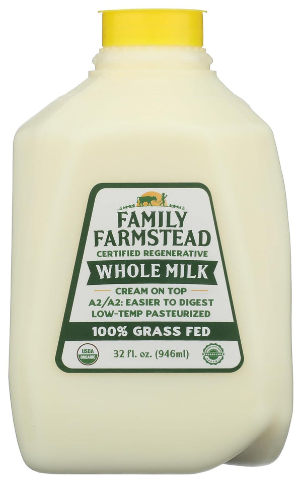 Family Farmstead Dairy Organic Whole A2 Milk, 32 FZ