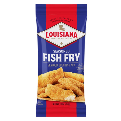 Louisiana Fish Fry Seasoned Crispy Fish Fry Seafood Breading - Perfect for Fish, Shrimp, or Oysters