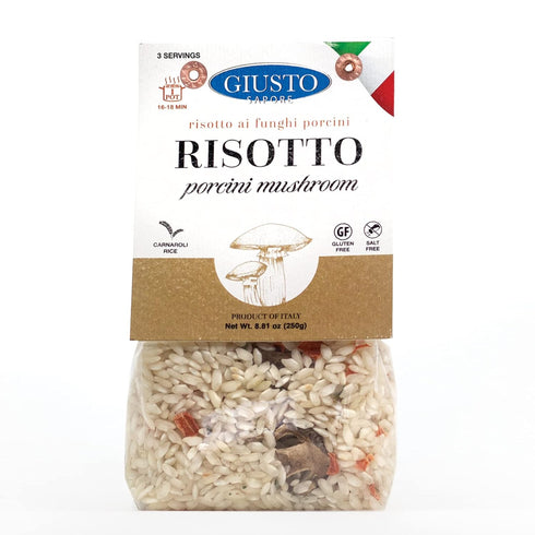 Giusto Sapore Italian Risotto - Porcini Mushroom - All Natural, Gluten Free,