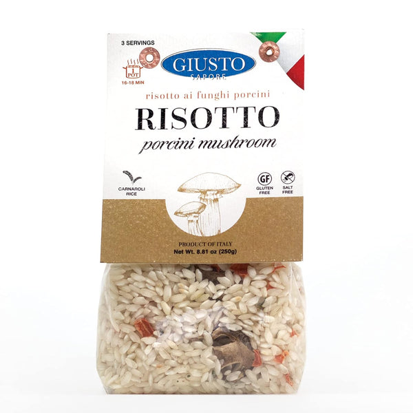 Giusto Sapore Italian Risotto - Porcini Mushroom - All Natural, Gluten Free,