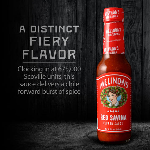 5oz, 1 Pack Melindas Red Savina Pepper Hot Sauce - Craft Extra Spicy Habanero Hot Sauce - Made with Fresh Ingredients