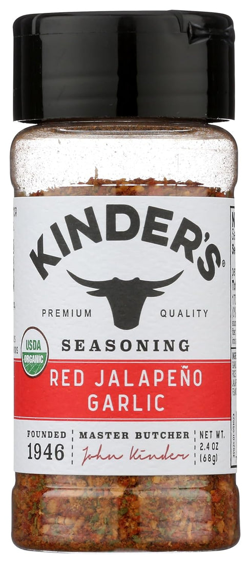 KINDERS Organic Red Jalapeno & Garlic Seasoning, 2.4 OZ