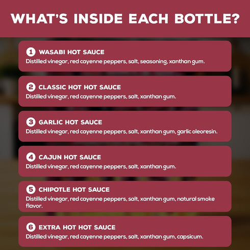 12 Pack Set Days of Hot Sauce Variety Gift with Habanero, Chipotle, Garlic, and Chili Sauce Made with Hot Peppers