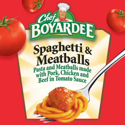 14.5 OZ (24 Chef Boyardee Spaghetti and Meatballs Can Pasta, Canned Food, Can Cans)
