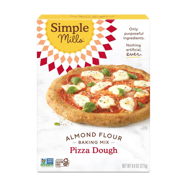 Simple Mills Almond Flour Baking Mix, Cauliflower Pizza Dough, Gluten Free, Vegan, 9.8 Ounce