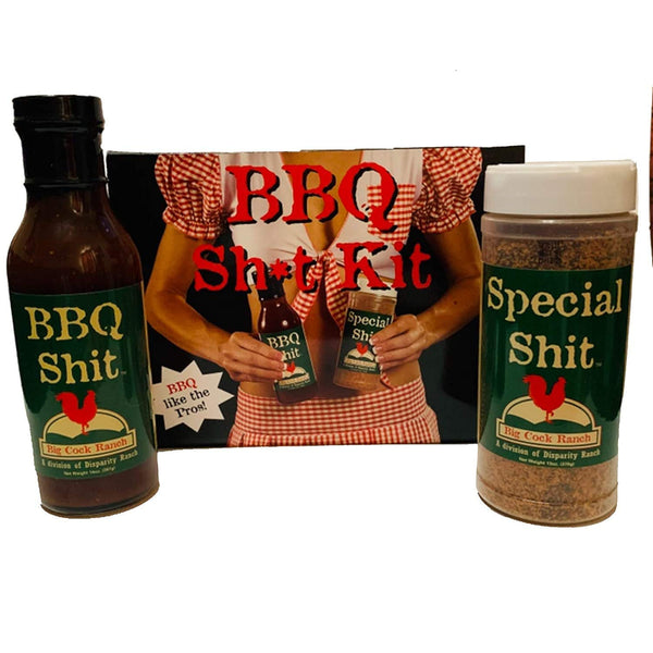 Big Cock Ranch Special Shit and BBQ Shit Kit | Funny BBQ Sauce Gift Set | Best BBQ Accessory | Made in the USA | Great