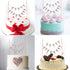 LOCOLO Happy Birthday Cake Toppers, Ivory Cake Topper with Wooden Sticks for Party Decoration Supplies