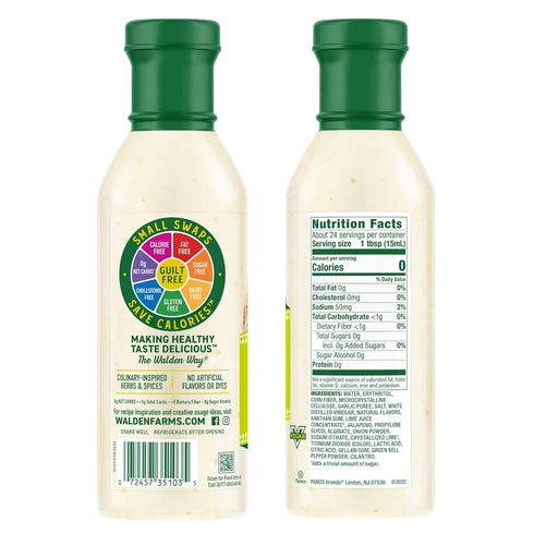Walden Farms Lime Crema Street Taco Sauce 12oz. Bottle (2 Pack) Creamy & Flavorful, Vegan, Paleo & Keto Friendly, Non-Dairy Milk Substitute, Perfect Taco Salads, Tex-Mex Burritos, Rice Bowls and More