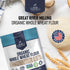 2 Lb Great River Organic Milling Organic Whole Wheat Flour | Unbleached & Unbromated | High Protein & Fiber | Non-GMO