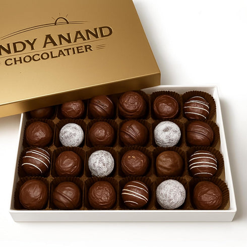 ANDY ANAND CHOCOLATIER Assorted Belgian Chocolate Truffles Gift Box Handmade Creamy Filled