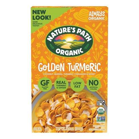 Nature's Path Organic Golden Turmeric Cereal, 10.6 oz (Pack of 6), with