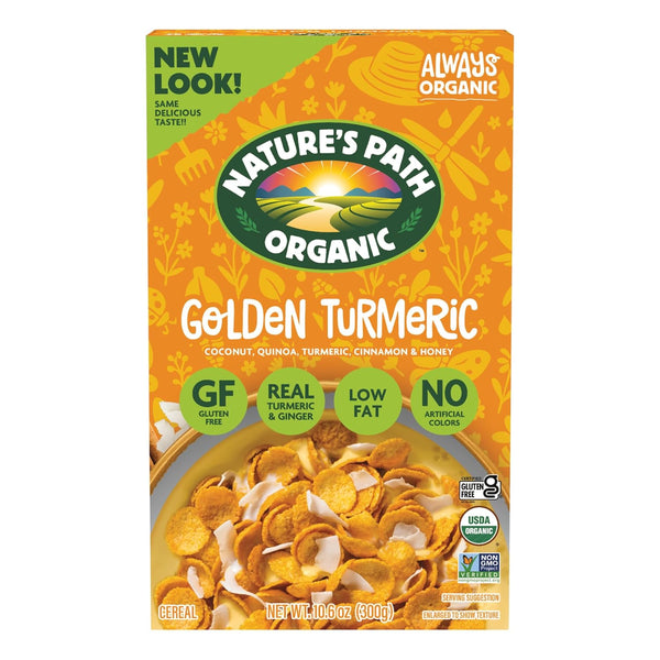 Nature's Path Organic Golden Turmeric Cereal, 10.6 oz (Pack of 1), with