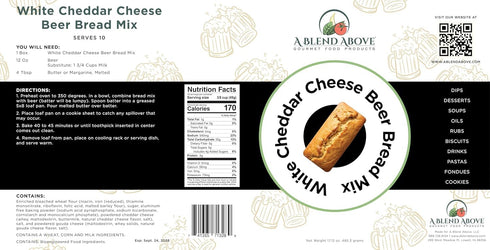 (10 A Blend Above White Cheddar Cheese Beer Bread Mix, Low Sodium, No MSG Servings)