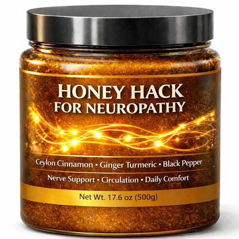 Honey Hack for Neuropathy, with Ceylon Cinnamon Ginger Turmeric Black Pepper 17.6