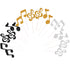 72 Pieces Glitter Music Notes Cupcake Toppers - Cake Toppers Picks for Food, Fruit, Birthday Party Decoration