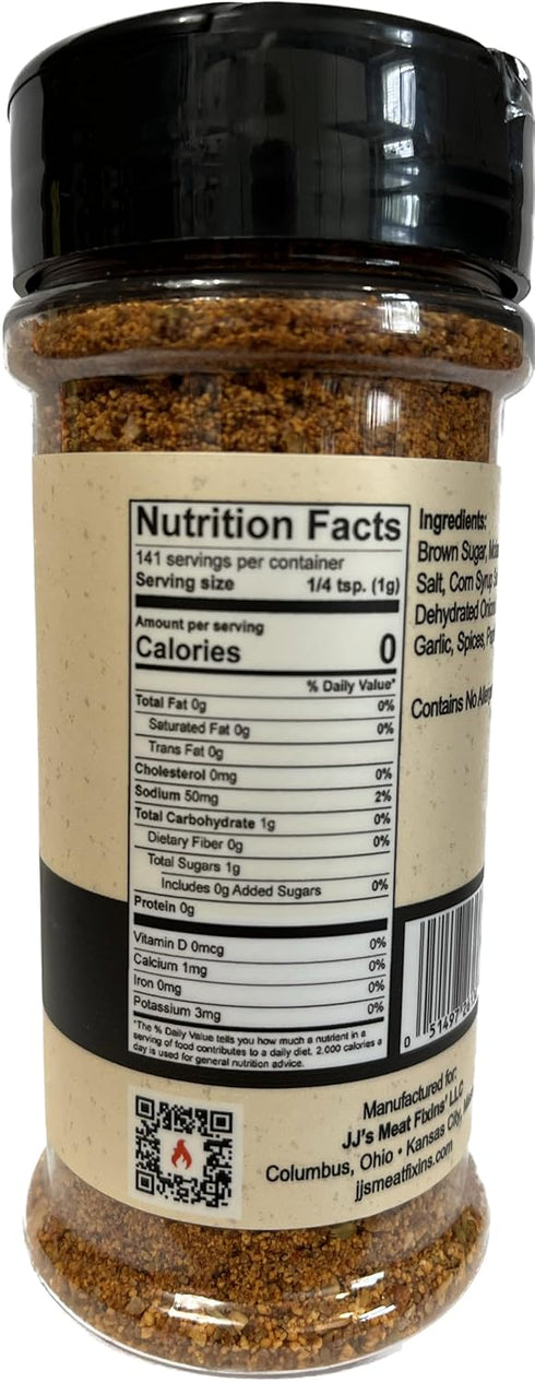 JJ's Meat Fixins' 5oz (142g)-8 oz. JJ's Meat Fixins Original All-Purpose Blend-Net Wt. fl Bottle