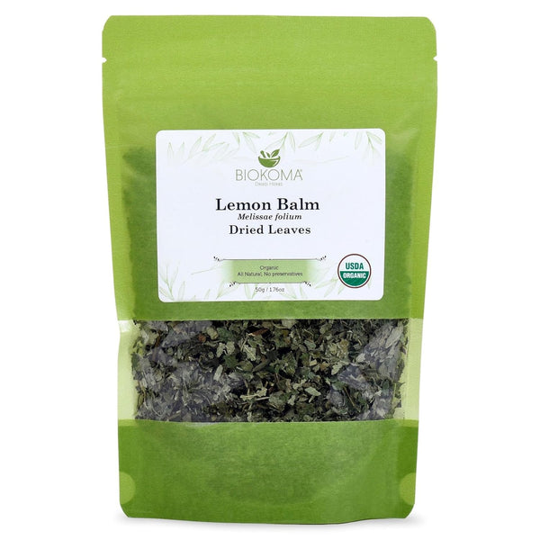 Biokoma Organic Lemon Balm Dried Leaves 50g 1.76oz Melissa Officinalis Loose Herb