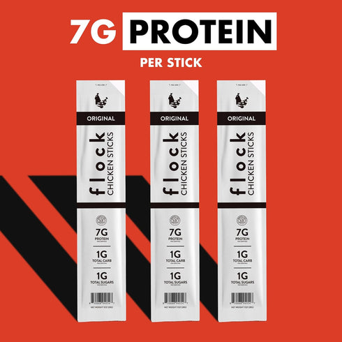 10 Count GLP-1 7g Flock Chicken Meat Sticks | Friendly High Protein Chicken Sticks Protein | Healthy Meat Snacks Keto |