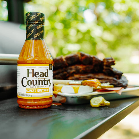 Country 20 Pack 2 Head Bar-B-Q Sauce, Sweet Mustard | Soy Free, Gluten Free Barbecue Sauce With No Added Preservatives