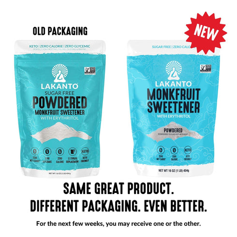 1 Lb Lakanto Powdered Monk Fruit Sweetener With Erythritol, Powdered Sugar Substitute Sweetener For Baking & Cooking