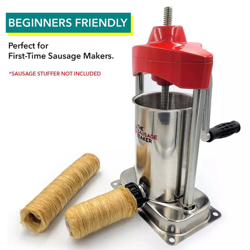 28mm 1.12 98ft 30lbs The Sausage Maker Fresh Collagen Casings for Sausage Making, Edible, Clear, Beef Collagen Sticks