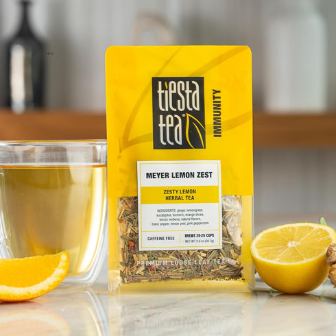 25 2oz Tiesta Tea - Meyer Lemon Zest, Loose Leaf, Zesty Lemon Herbal Tea, Premium Caffeine-Free Blend, Makes Hot