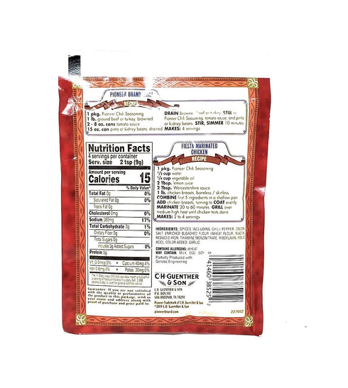 C.H. Guenther & Son 1.25oz 1 package Pioneer Chili Seasoning Mix