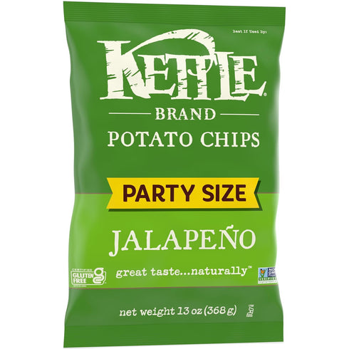 13 Oz Kettle Brand Potato Chips, Jalapeno Kettle Chips, Party Size