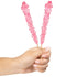 36 Light Pink Rock Candy Sugar Sticks - Cherry Flavored - Individually Wrapped Pink Candy Party Favors