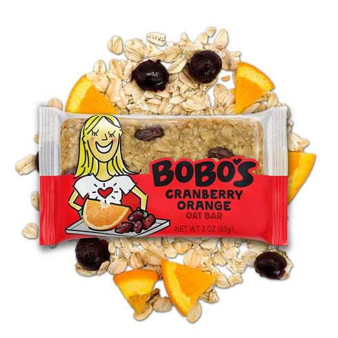 Pack 12 Bobo's Cranberry Orange Oat Bars, Gluten Free, Non-GMO, Whole Grain Oats, of | Snack Bars | On-the-Go | Made