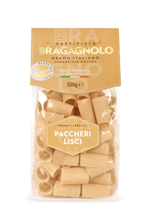 Pastificio Bragagnolo, Paccheri Lisci 878 Bronze-Drawn, 100% Italian Pasta, Made with Durum
