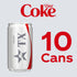 Pack 7.5 oz, 10 Pack Diet Coke Soda Soft Drink Fridge Mini Cans, fl