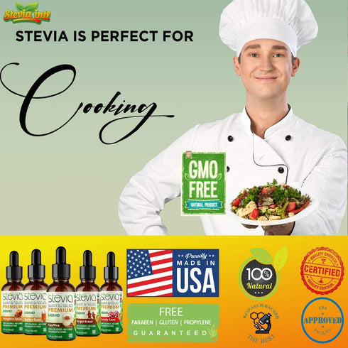 (Pack 5). 5 100% (1oz) Stevia Intl - Holiday & Seasonal Special of Premium Stevia Drops with Flavors in Glass Bottles.