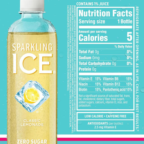 12 Pack 17 Oz Sparkling Ice Sparkling Water Variety, Fl Bottles Zero Sugar Sparkling Water with Vitamins & Natural
