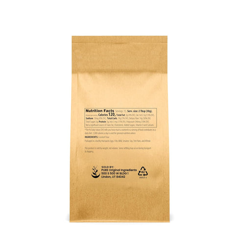 (1 lb) Pure Original Ingredients Coconut Flour Wheat Flour Alternative, Baking.
