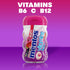 45 Count 6 Mentos Vitamins Gum, Sugar Free Gum With Vitamins and Xylitol Sweetener, Berry, Bottle, Bottles