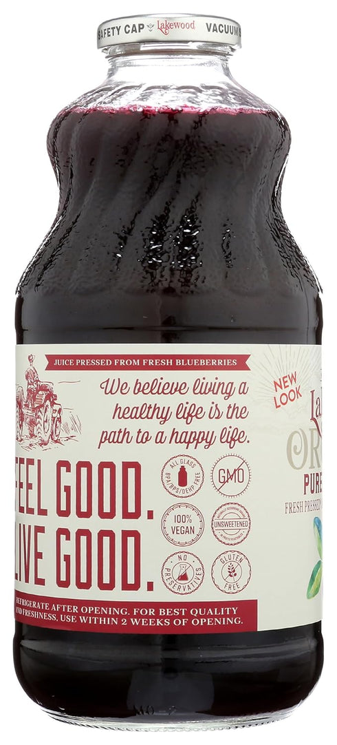 32 LAKEWOOD Organic Pure Juice, Blueberry, FZ